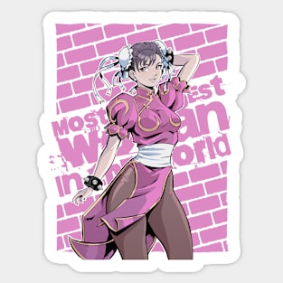 Chun Li Pink Sticker